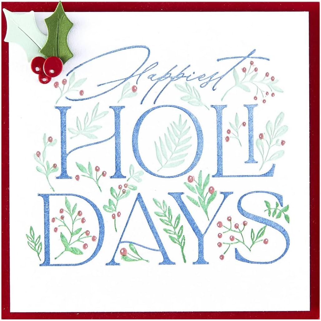 Spellbinders BPR-032 Happiest Holidays Registration Press Plate Set from The City Holiday Collection by Yana Smakula