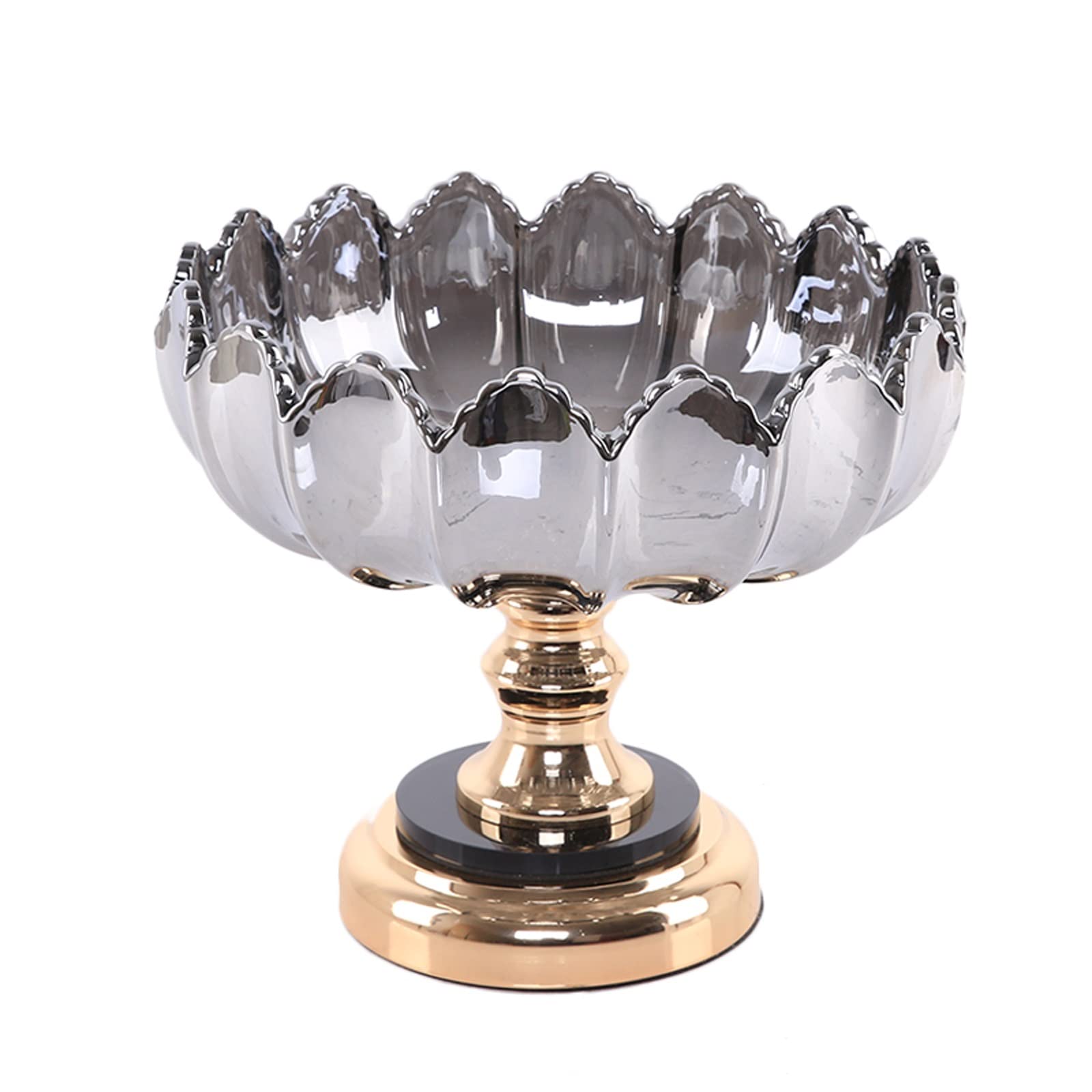 JTKDL Light Luxury Simple Glass Fruit Plate Ornament Fruit Plates Dessert Plate Cake Plate Fruit Party Decoration Plate