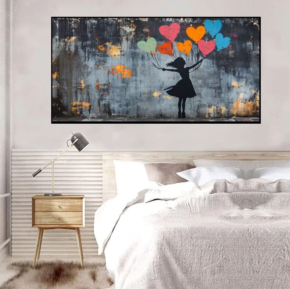 Liebe Malen Nach Zahlen Erwachsene & AnfäNger Kits, Malen Nach Zahlen Mädchen Bastelset Kinder Ab 6 Jahre, Acrylfarben DIY Set Erwachsene, Geeignet FüR Deko Wohnzimmer, Ohne Rahmen 60x120cm U-2