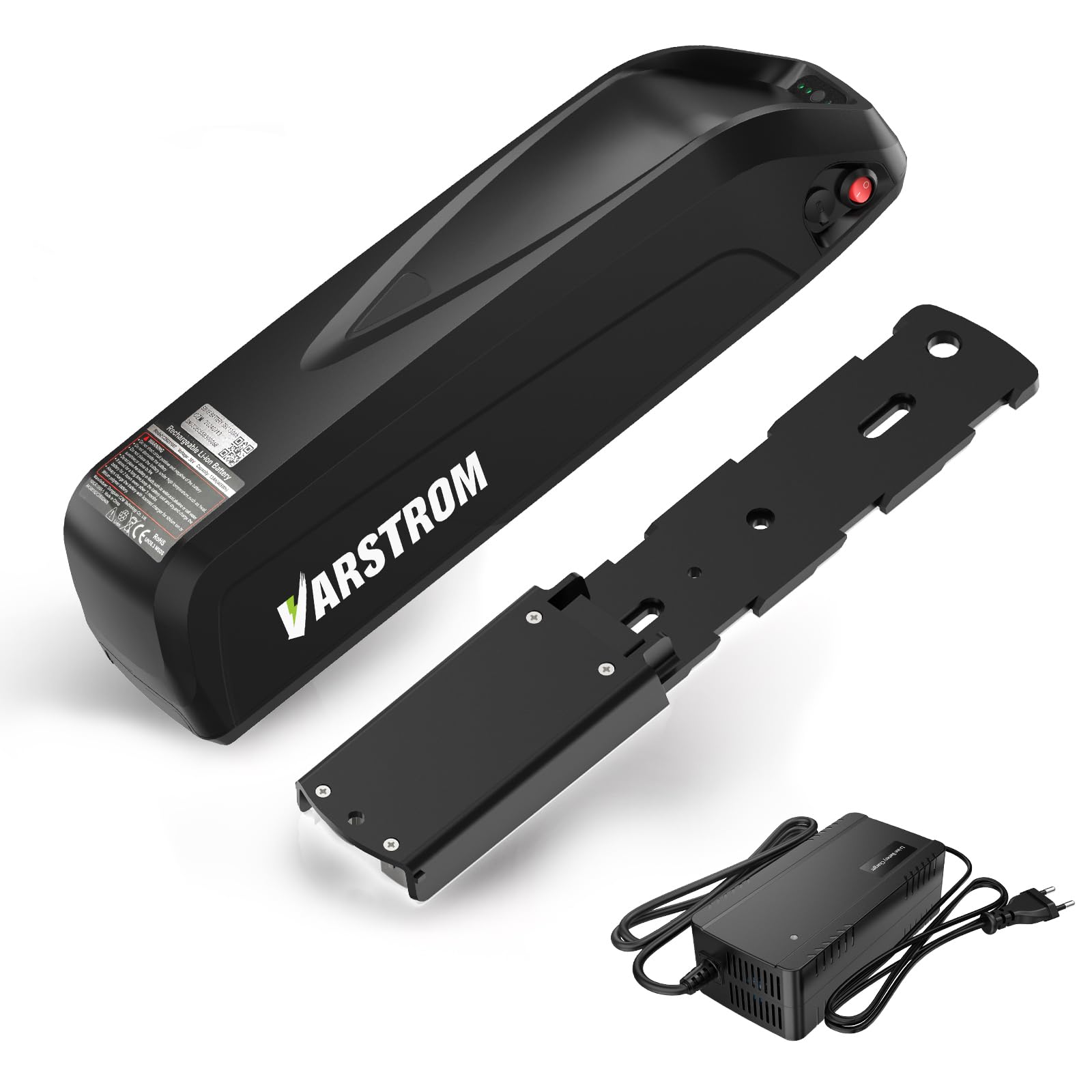 Varstrom 36V 13Ah Ebike Battery, Downtube Lithium 36V Ebike Battery with 2A Charger, Compatible with Bafang Varstrom AW Electric Bike Conversion Kit