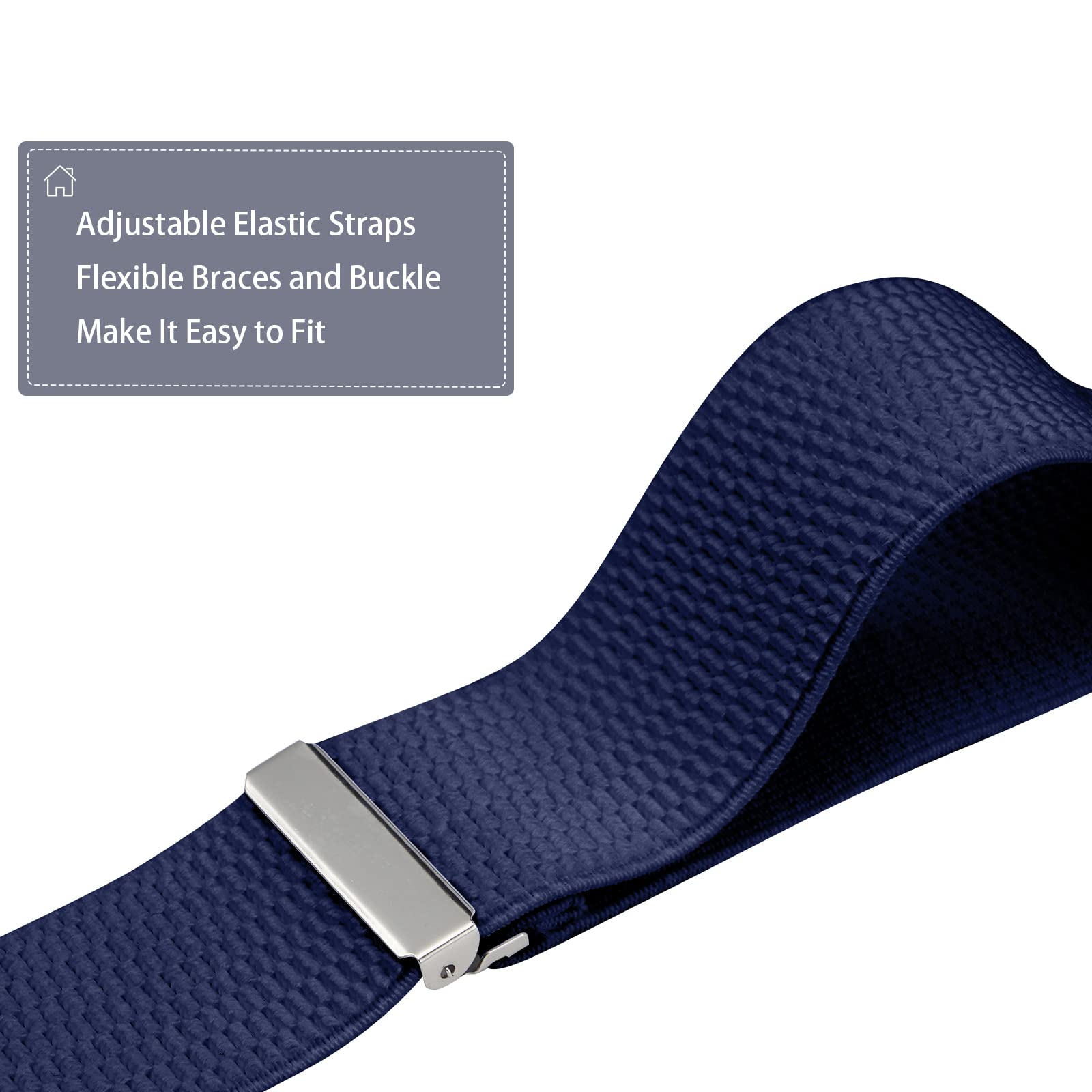 Dresime Bretelle da Uomo per pantaloni con 4 clip forti 4 cm di larghezza, per Uomini e Donne Grandi e alti Larghezza Regolabile di Elastiche e Forma a X Elastica
