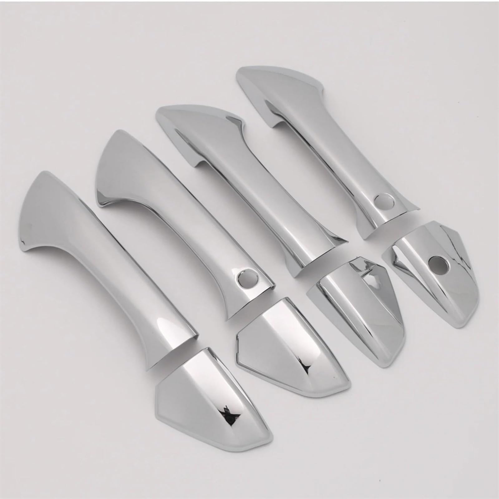 NOHEEU Car Exterior Door Handle Cover Decorative Replacement Parts for Accord 2008-2013(Silver 2 Keyhole)