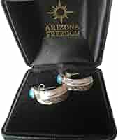 ARIZONA FREEDOM 太陽デザイン ターコイズ ピアス(片耳用