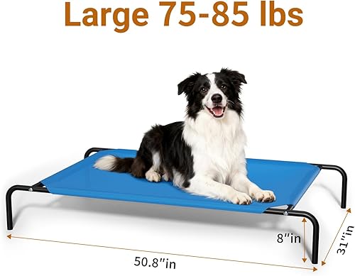 Miniatura 3 de Cama elevada para perros impermeable para exteriores, cuna refrescante para perros, cama elevada para perros grandes con malla transpirable lavable,