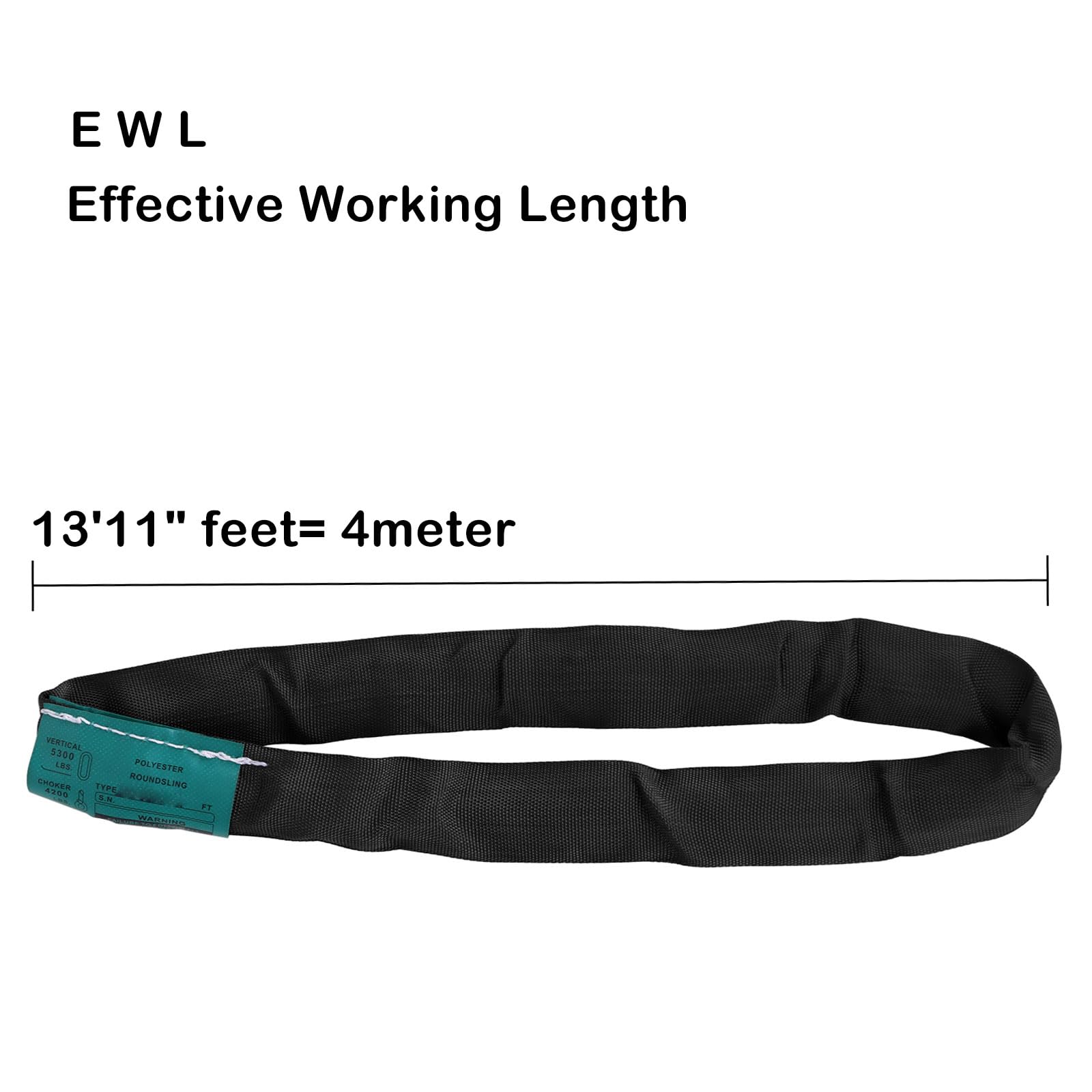 Runner Deer Black Spanset Aerial Lyra Hoop Rigging Aerial Silks Hanging,Polyester Round Slings Strap,5,300 lb. Vertical Capacity, Multiple Span Set Sizes (3M /9'10