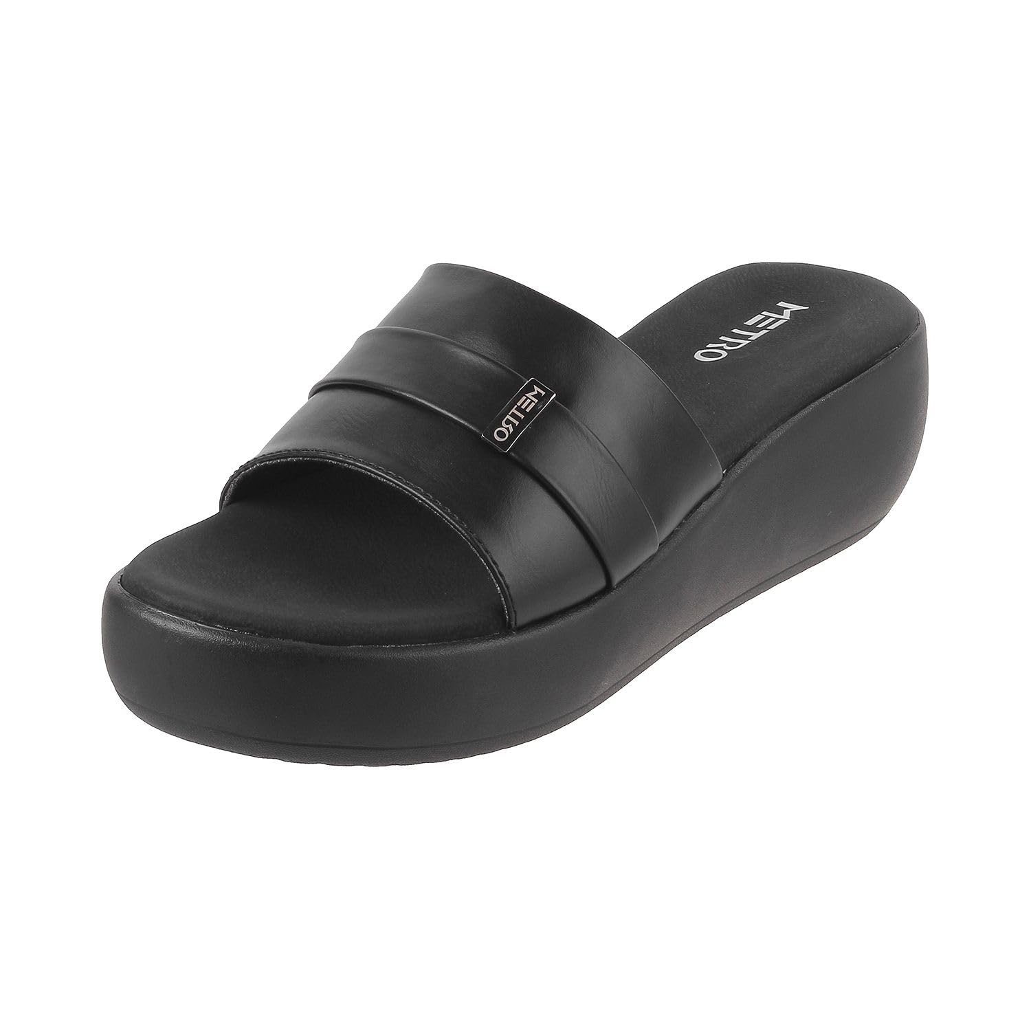 Metro Women Black Wedge Heel Fashion Slip-on Sandal UK/4 EU/37 (34-176) (B0CHQS37JX) Amazon Price History, Amazon Price Tracker