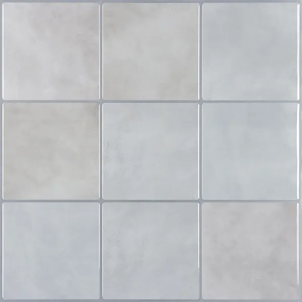 CHIHUT 12''x12'' Square Grey Peel and Stick Backsplash Tiles for Kitchen Bathroom Waterproof Self Adhesive Subway Checkered Stick on Wall Tiles Decor for Laundry Room Shower Walls 6 Sheets