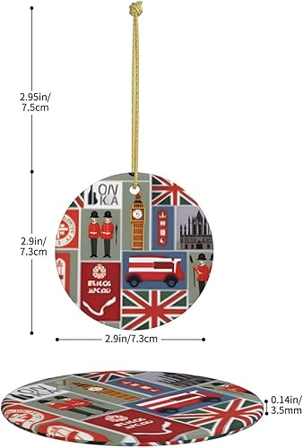 Miniatura 2 de Pequeños adornos colgantes de cerámica con forma de corazón y adornos de cerámica hechos a mano que añaden símbolos festivos de alegría inglesa