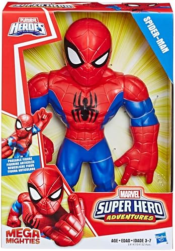 Miniatura 2 de Playskool Heroes Marvel Super Hero Adventures Mega Mighties Spider-Man Figura de acción coleccionable de 10 pulgadas, juguetes para niños a partir