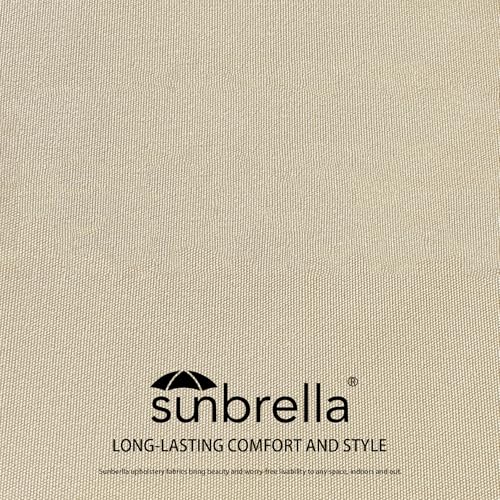Garden lucky Sunbrella Outdoor Patio Chair Cushions Set, 23.5"x27" Outdoor Deep Seat Patio Cushions Set of 2,Water-Resistant Weather Resistant with YKK Zippers,Sunbrella Canvas Antique Beige by Garden lucky - Used condition - Image 8