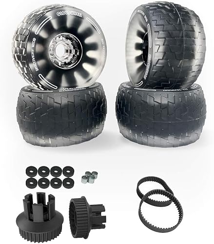 Vista 4 de IWONDER Cloud Wheel Discovery 105/4.724 in para Backfire Zealot/Backfire Zealot S Boards patentado núcleo de espuma de amortiguación todo terreno