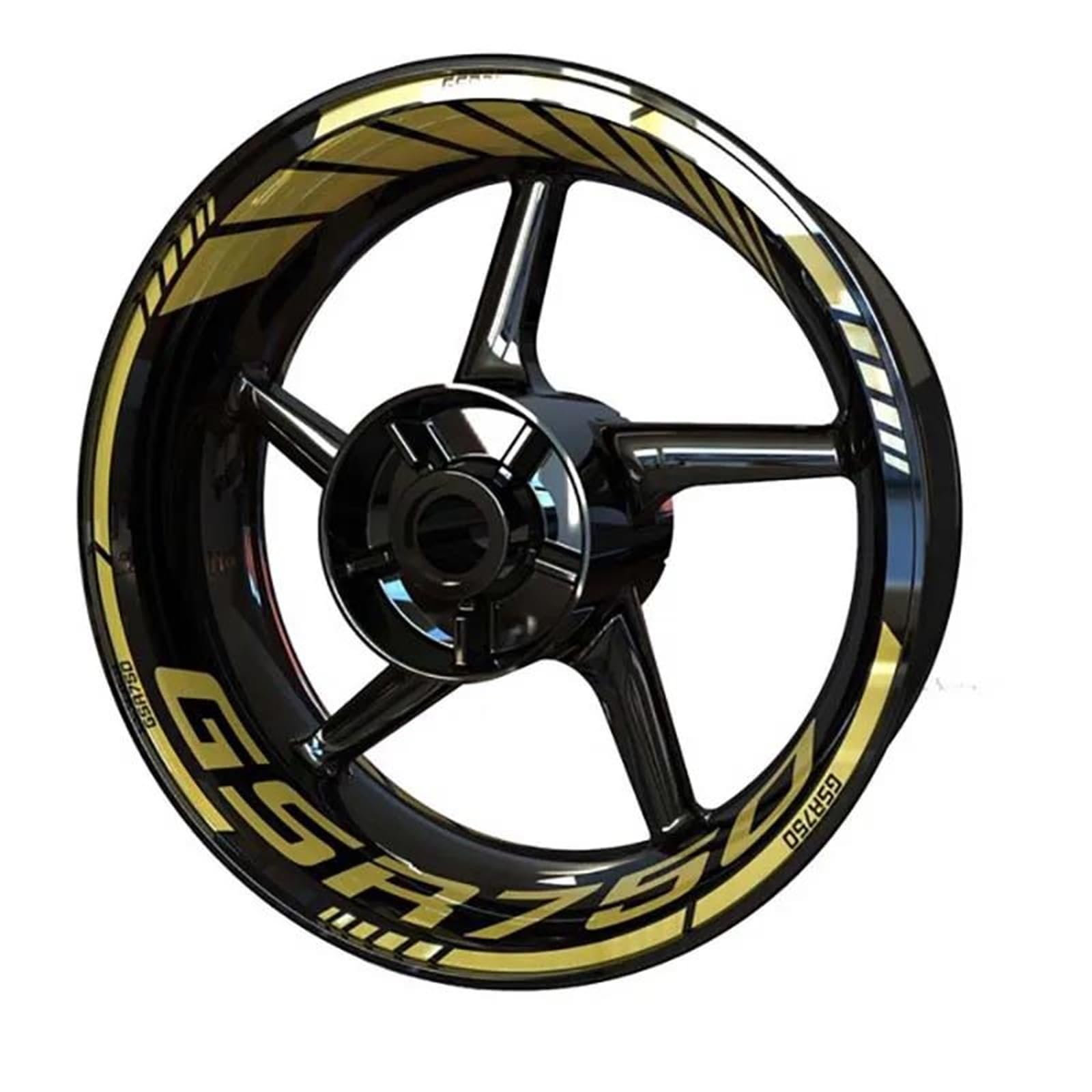Motorrad-Felgenaufkleber Für Suzuki GSR750 GSR 750, Felgenaufkleber, Reflektierende Felgenaufkleber Streifen Reflektierendes Aufkleberpapier(Farbe 6)