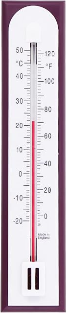 Accurate Room Thermometer For Use As Room Temperature Thermometer Monitor In The Home Office Garden or Greenhouse Easily Wall Mounted Indoor Outdoor (Burgundy)