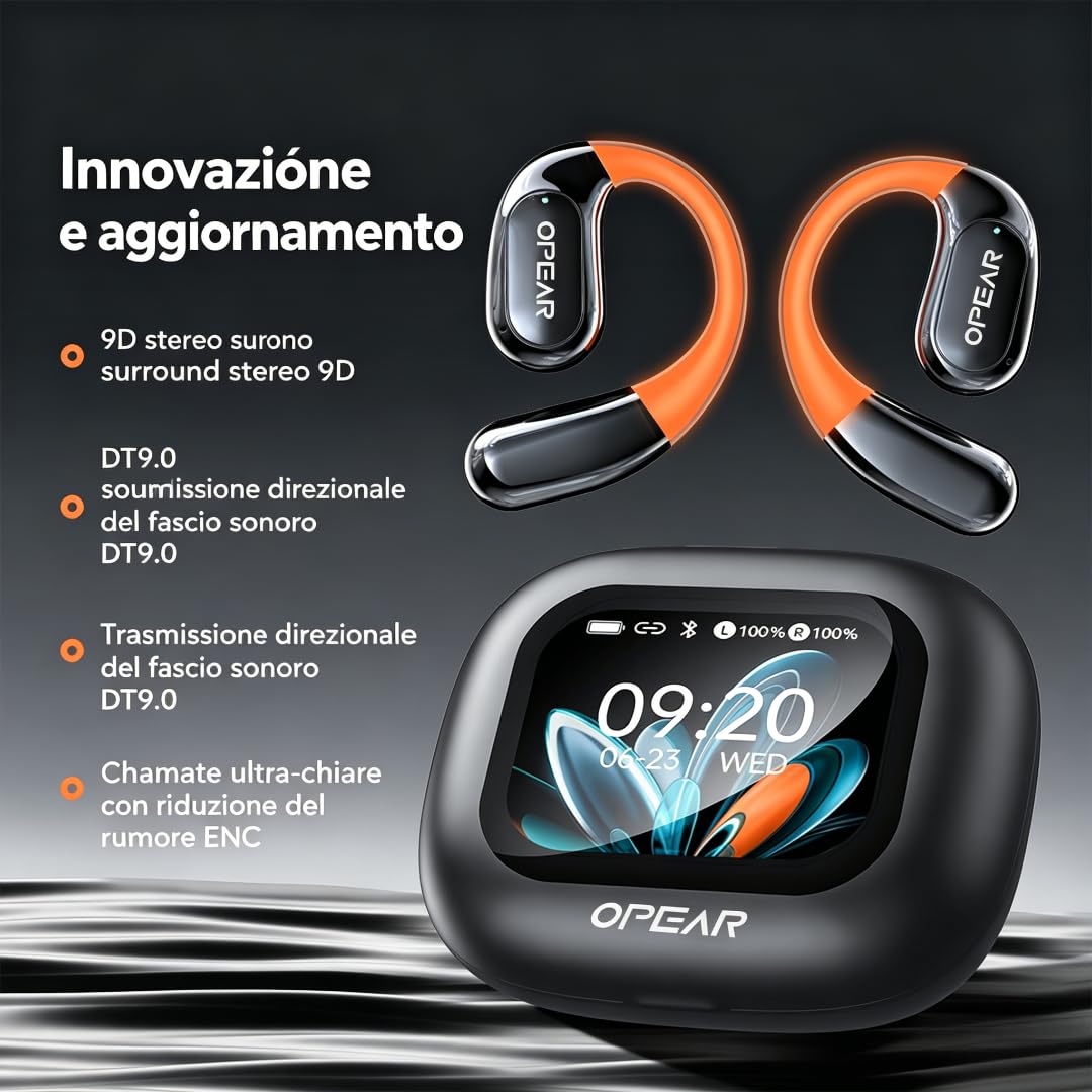 NE27 AI Cuffie Traduzione Simultanea, Auricolari Traduttore Simultaneo in 134 Lingue con Touchscreen LCD, Compatibili con iOS e Android per Viaggi, Ambiente Professionale e Apprendimento