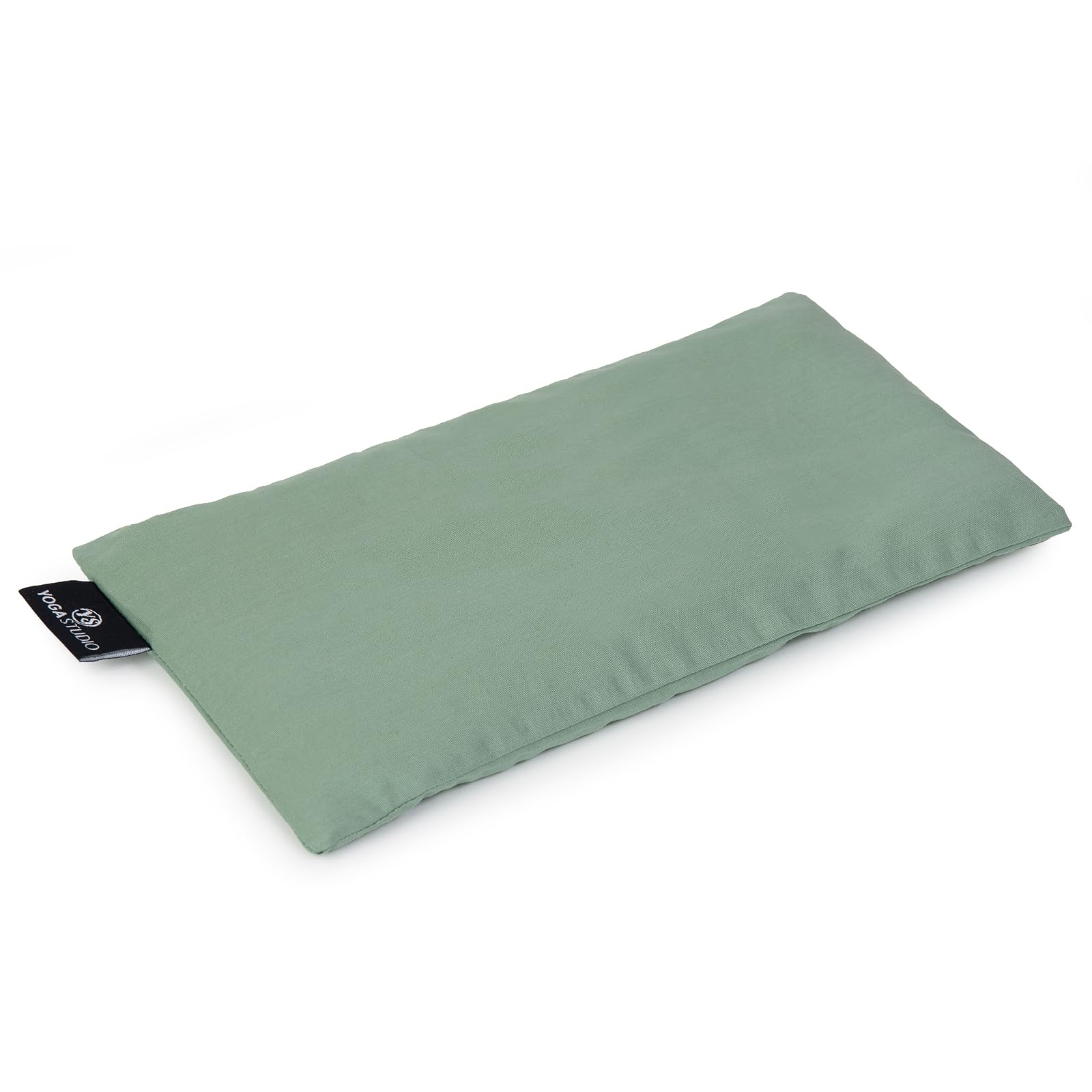 Yoga Studio Eye Pillow | 100% Organic Cotton Cover | Organic Lavender & Linseed Yoga Pillow | Stress Relief Weighted Eye Mask, Relaxation, Aromatherapy, Tired Eyes (Sage Green)