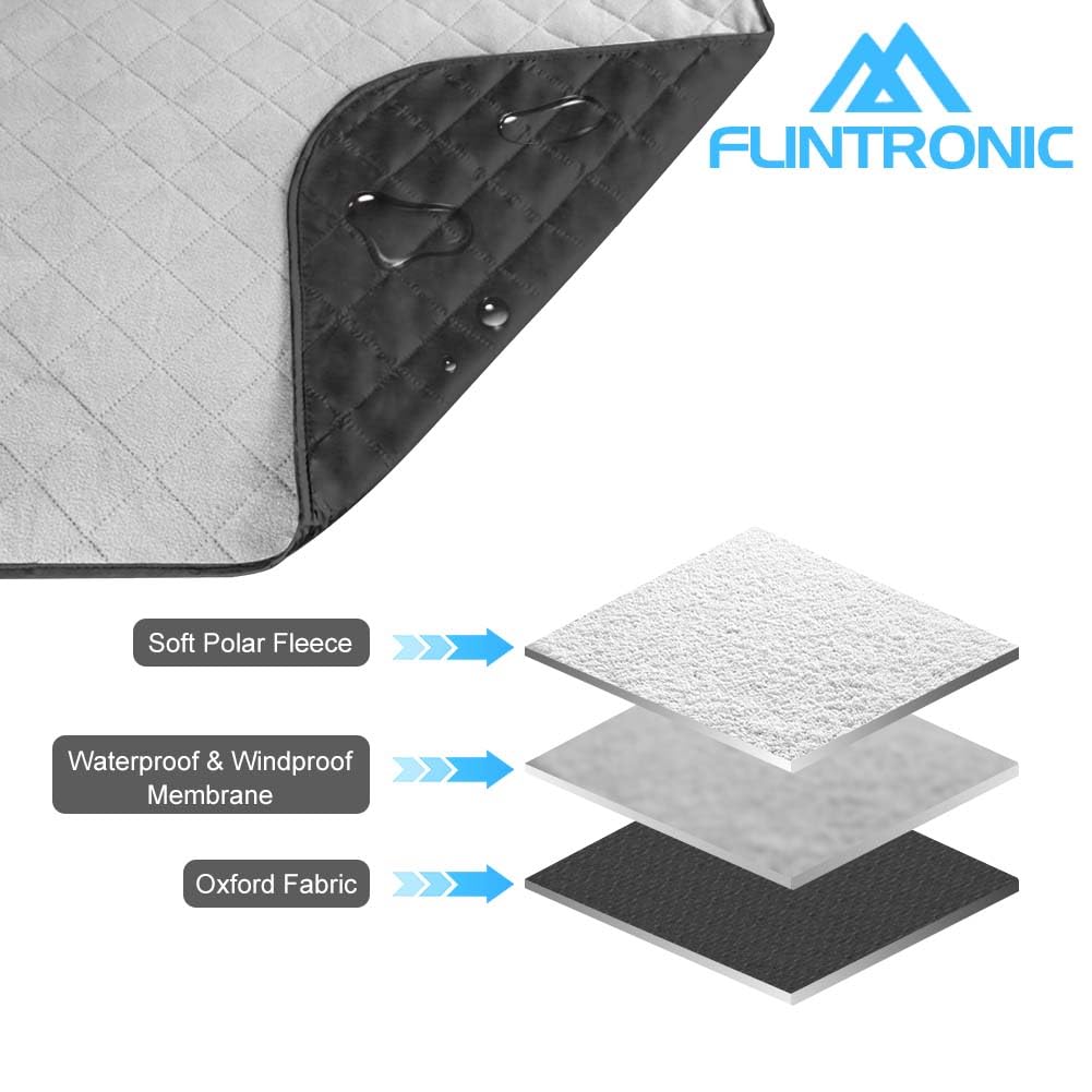 flintronic Coperta da Picnic, 145 x 200 cm Coperta Impermeabile per Esterni, Antivento, Caldo, Pieghevole Portable Picnic Stuoie per Spiaggia Campeggio Giardino, Avventura all'Aria Aperta