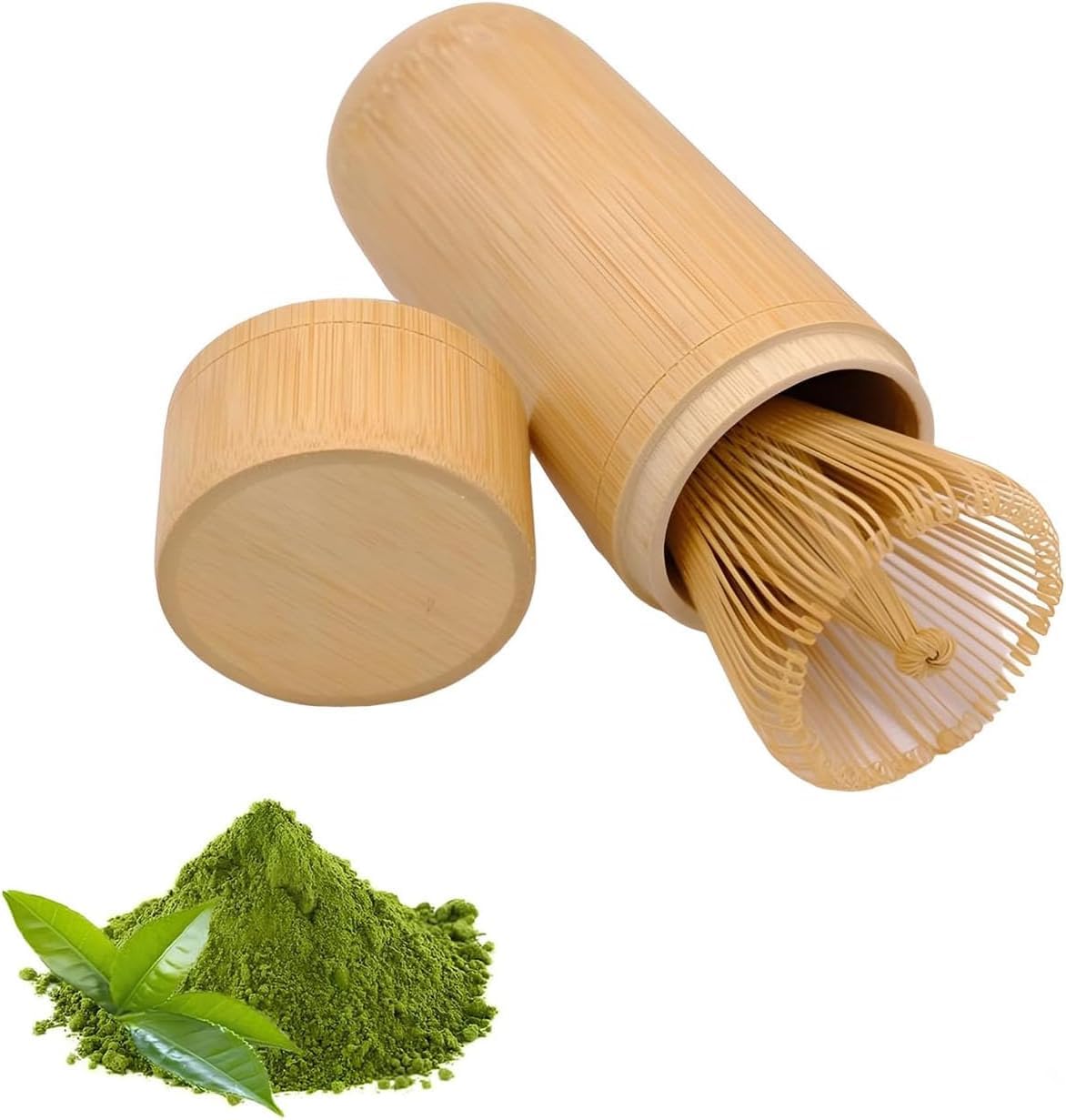 Luvian Chasen Whisk, Matcha Whisk Set, Tea Craft Tool Set, For Tea Ceremonies, Matcha Tool Set, Bamboo Bottle, Japanese Chasen for Dots, Bamboo Teapot, Matcha Brush, Home Office Lounge, Easy to Clean 