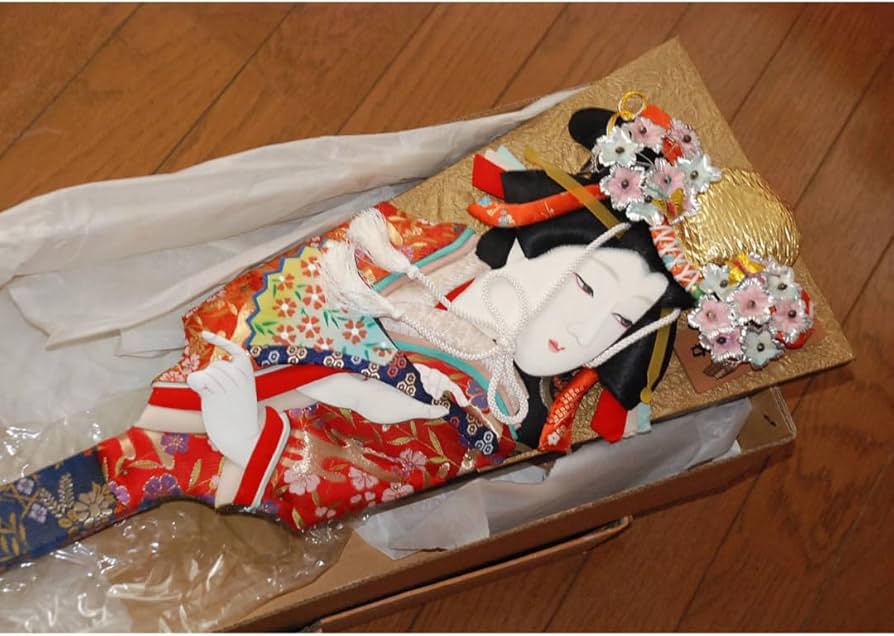 極上帯地正絹小町 手作り 押絵羽子板飾り