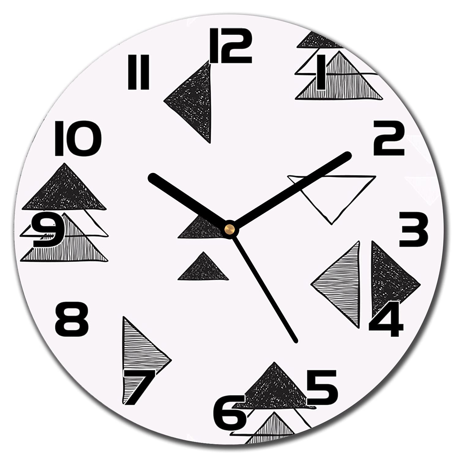 Horloge en Verre Murale Salon et Cuisine Horloge Moderne 30 cm