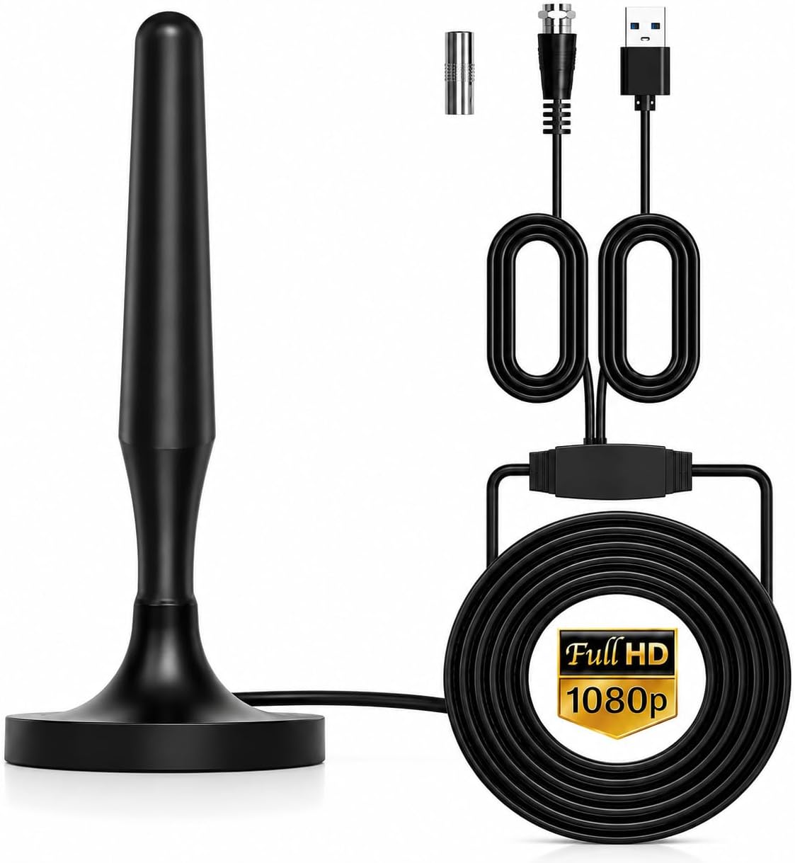 TV Antenna for Smart TV Indoor, Digital HD Antennas with Signal Booster, Easy Installation, Long Range Reception for Local Channels 4K 1080P (150 Miles)