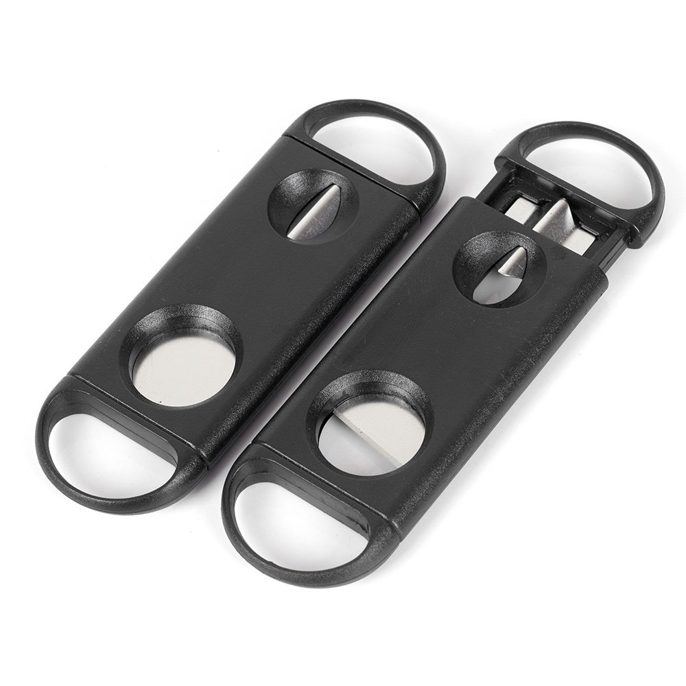 2pcs Black Stainless Steel Dual Blade V-Cut and Regular Circle