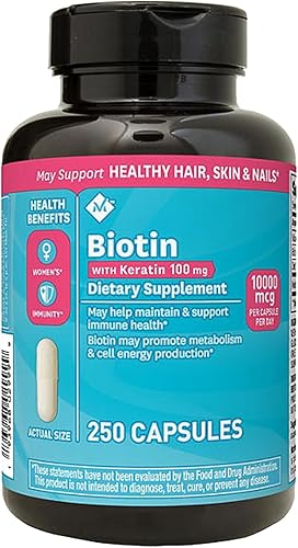Miniatura 3 de Members Mark Biotin 10,000mcg con queratina 100mg (250 unidades) (2 unidades)
