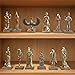 Gods of Egypt Statues Sets, 12 Piece Egyptian Gods Resin Figurines Hand Painted Bronzed Statue, Sekhmet, Anubis, Isis Figurines for Home Office Altar Decor, Black Gold Finish Sculptures
