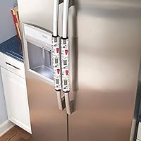 Vista 6 de Juego de 6 fundas para manijas de puerta de refrigerador, protector antideslizante para refrigerador, horno, lavavajillas, mantiene