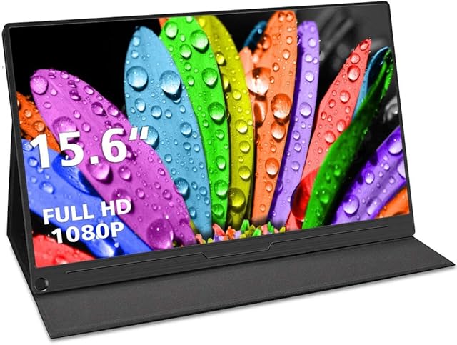Portable Monitor, UPERFECT Upgrade 15.6" Mobile Monitor, 1920×1080 Full HD IPS USB C Monitor with Standard HDMI, Type C and VESA Hole for Laptop PC Phone Xbox PS4