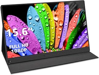 UPERFECT Portable Monitor, 15.6" Portable Monitor, 1920×1080 Full HD IPS USB C Monitor with Standard HDMI, Type C, OTG, and VESA Hole for Laptop PC Phone Xbox PS4