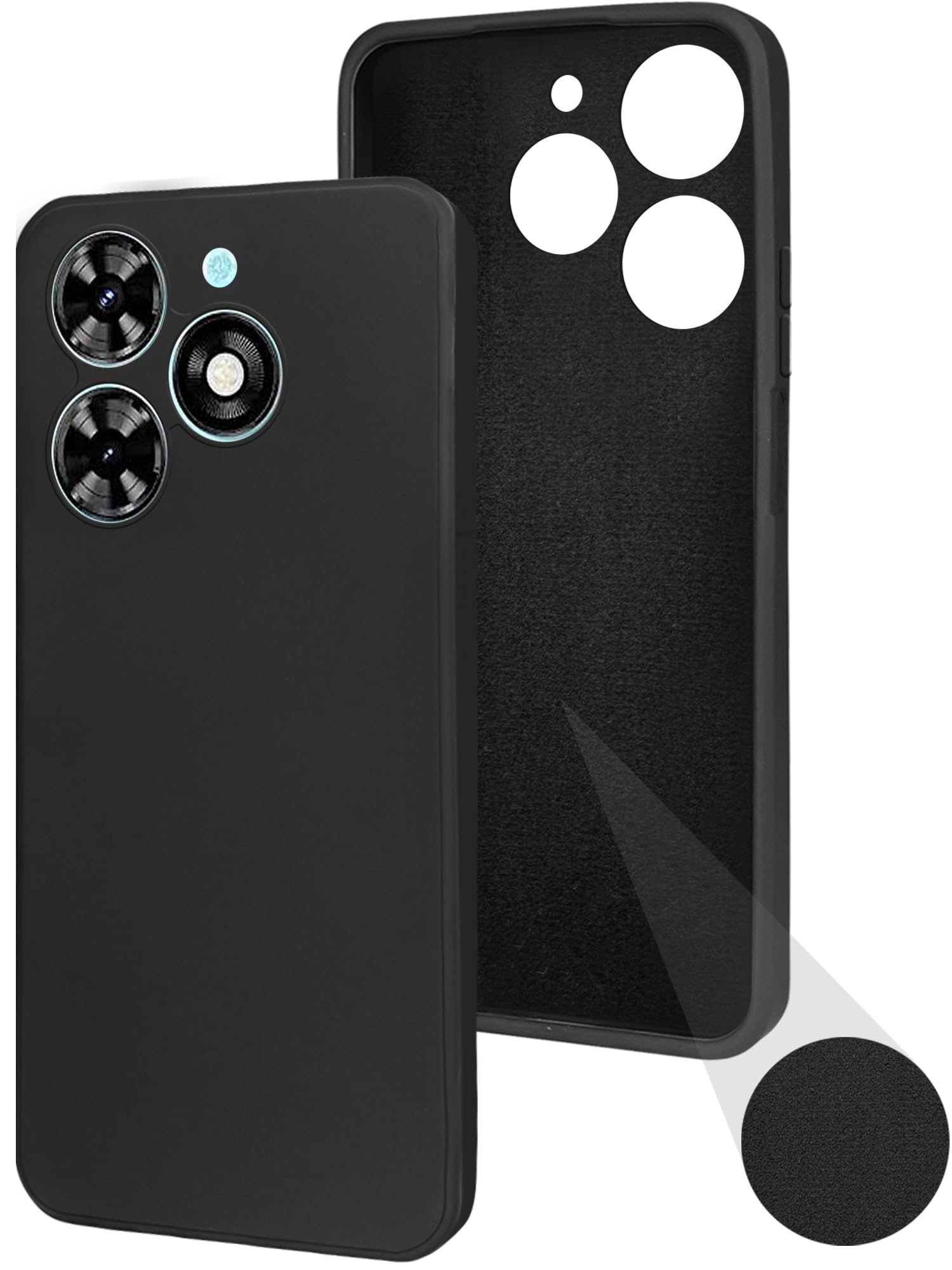 Jkobi Back Cover Case for Tecno Spark 20C (Matte Finish Silicone with Inside Fiber Cloth |Black) (B0CYG8VRZH) Amazon Price History, Amazon Price Tracker