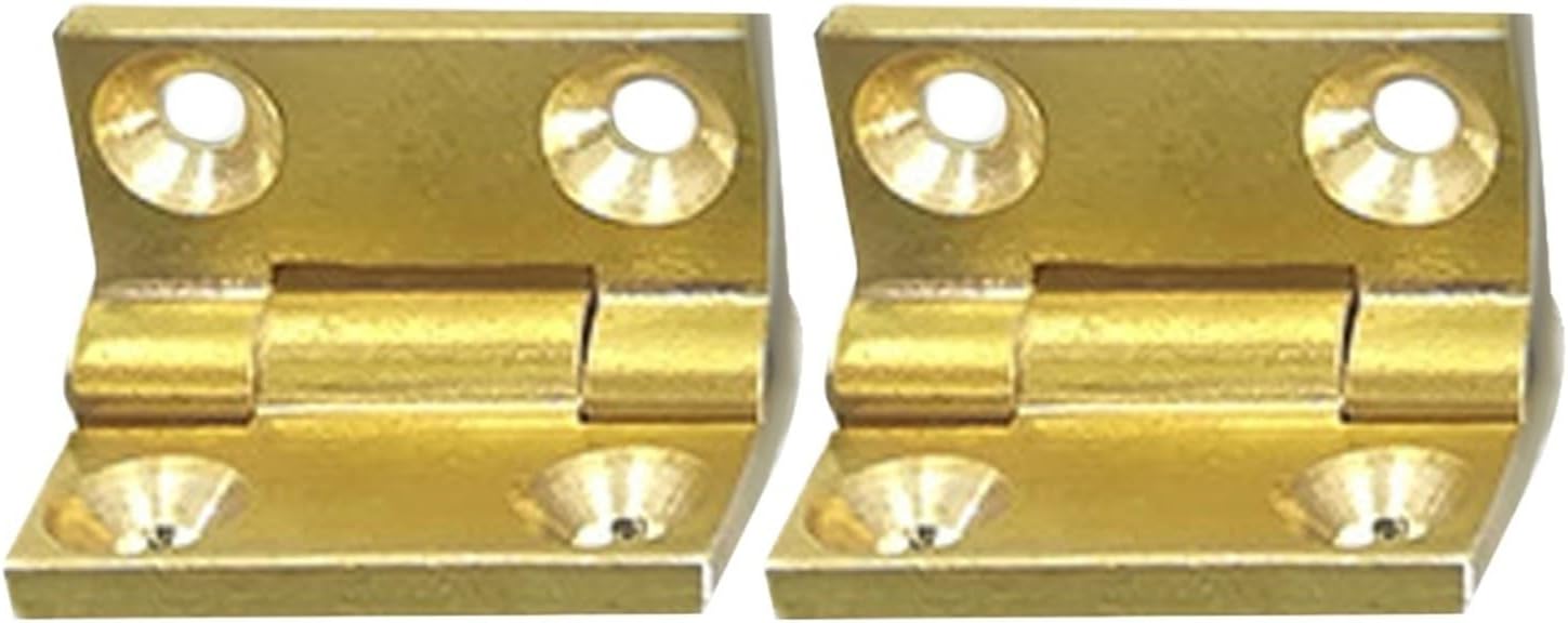 2Pcs 19 * 12.5mm Cabinet Drawer Butt Hinges Connectors Solid Brass Furniture for Jewelry Chest Wooden Box Furnture Fittigns