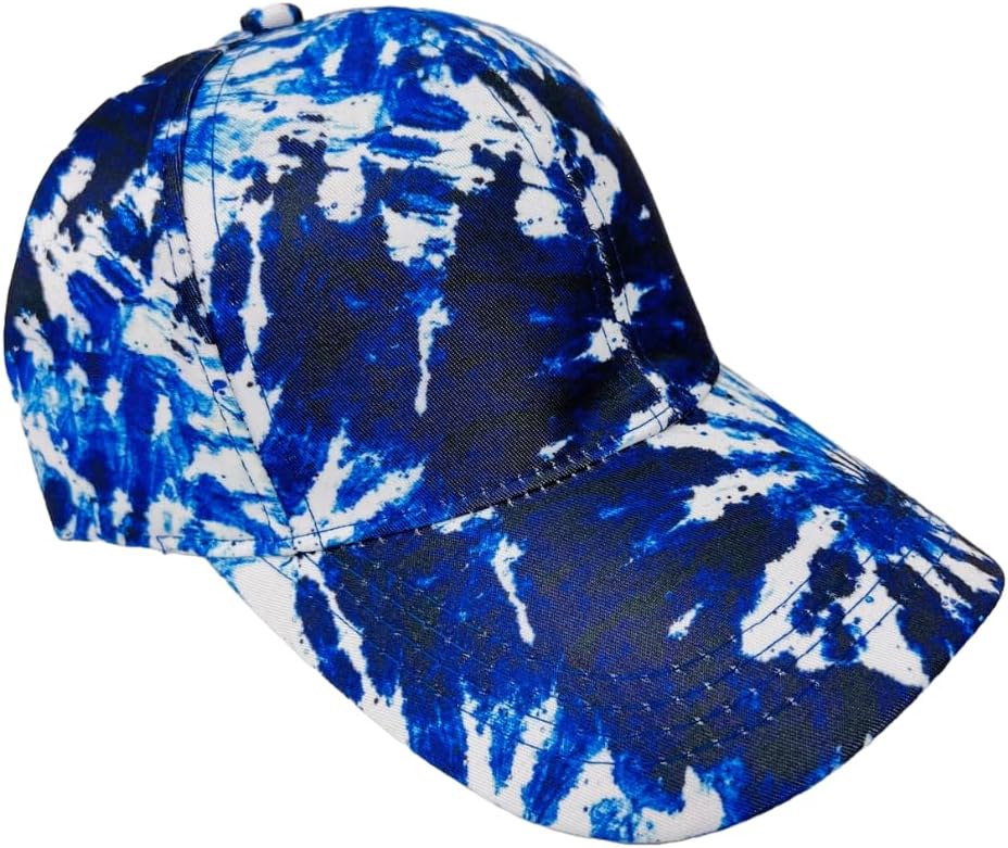 Unisex Multicolor Tie-dye Baseball Cap with Adjustable Slide Buckle - Perfect for Outdoor Activities