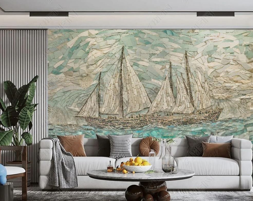 Papier peint intissé mosaïque 400x280 cm poster géant mural pour salon et restaurant