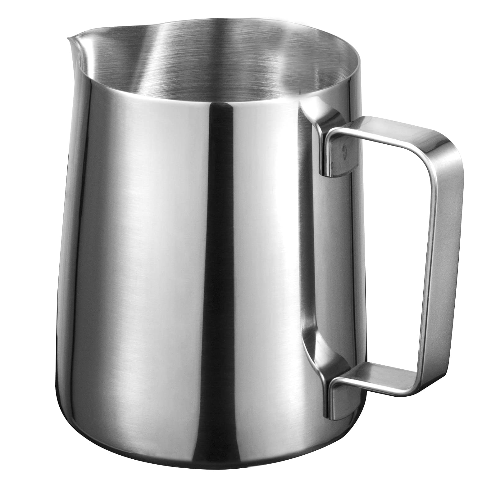 SKY-TOUCH Stainless Steel 580ml Milk Frothing Pitcher Measurements on Both Sides Inside Plus eBook & Microfiber Cloth Perfect for Espresso Machines Milk Frothers Latte Art, Silver
