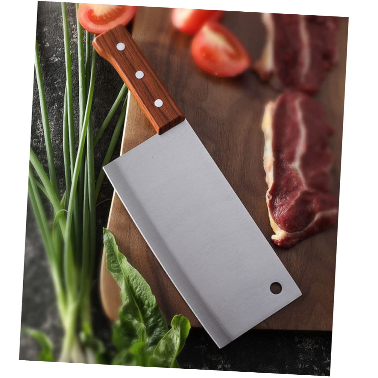 Mikinona Cuchillo de Cocina de Acero Inoxidable 2 Piezas Mango Ergonómico y Alto Rendimiento para Corte Fácil en Casa y Restaurante