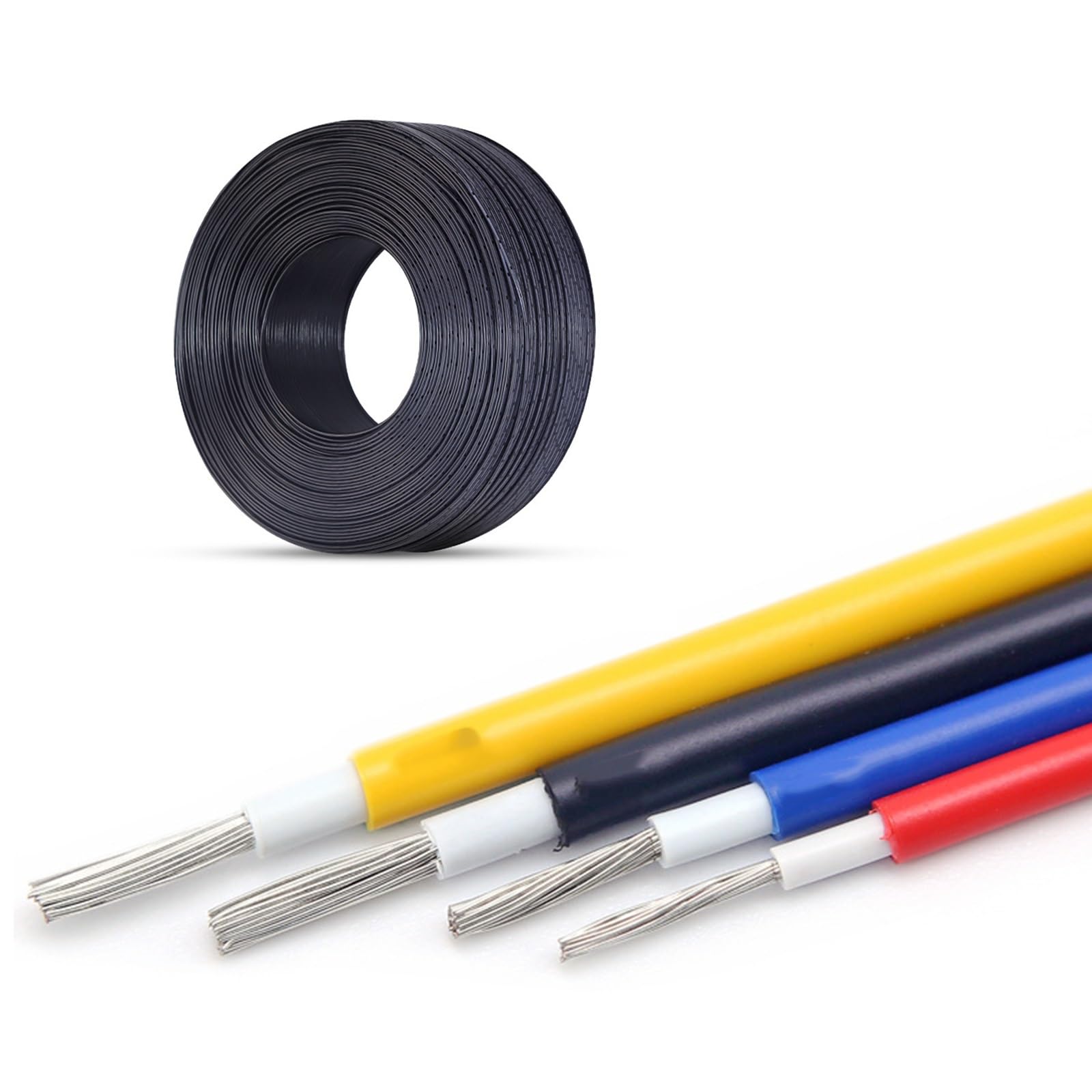 UL Certified Double-Layer Insulated Electronic Wire 22AWG-14AWG, 300V 105℃ Tinned Copper Core, Used for LED Lighting, Electronic and Electrical Equipment (Color : 100ft, Size : 20AWG)