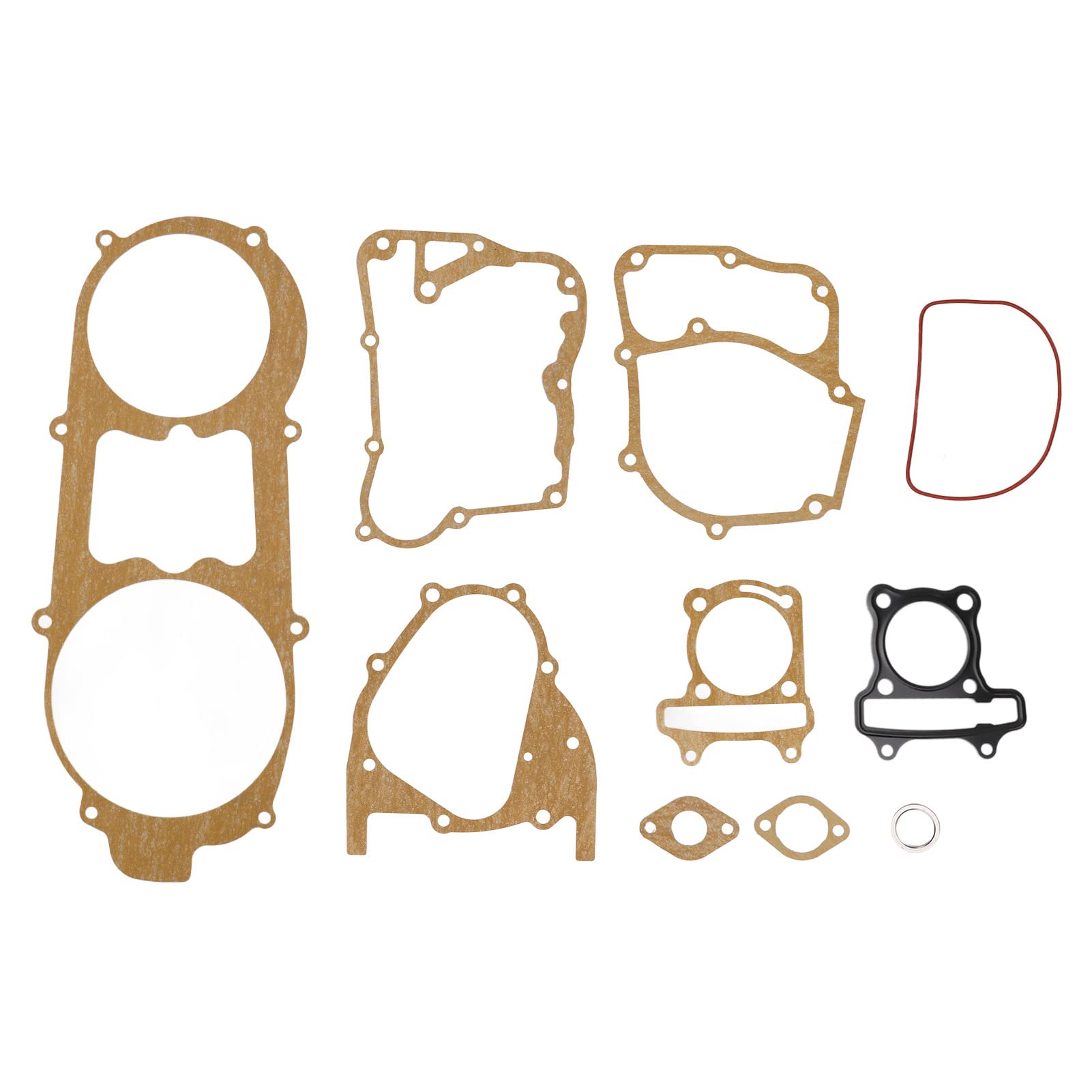 Motorcycle Engine Gasket Set 10 Pieces Full Complete Engine Gasket Kit Powersports Engine Gaskets Motorcycle Accessories for GY6 150 GY6 125 Cylinder 157QMJ 1P57QMJ Scooter Moped