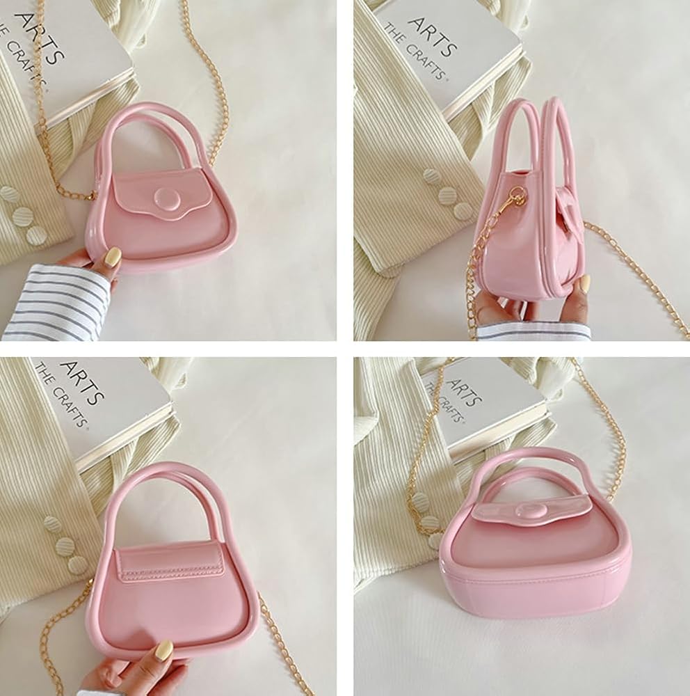 Amazon | レディース ジェリーバッグ キュート ミニ トートバッグ PVC