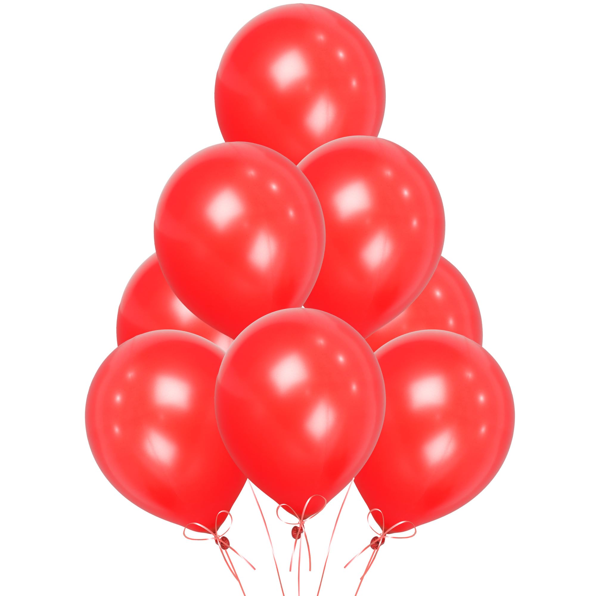 Red Balloons 10 Pack, Large 12 Inch Thick Latex Biodegradable Helium Party Balloons for Birthday, Wedding, Baby Shower, Valentine's Day Events Decoration for Balloon Arch Garland