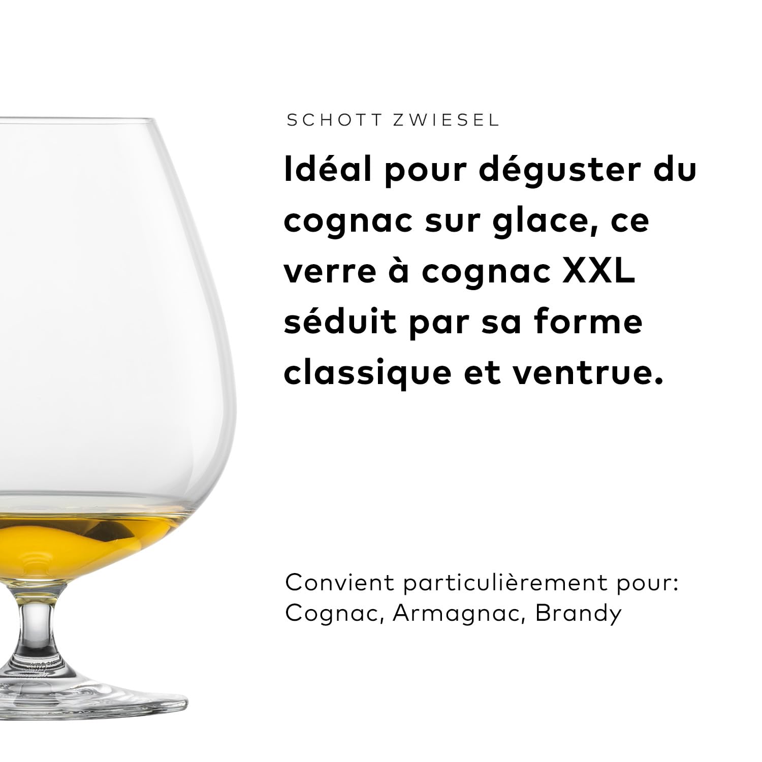 SCHOTT ZWIESEL Verre à Cognac XXL Bar Special (set de 4), verres raffinés pour le cognac, verre en cristal Tritan résistant au lave-vaisselle, fabriqué en Allemagne (art. n° 123633)