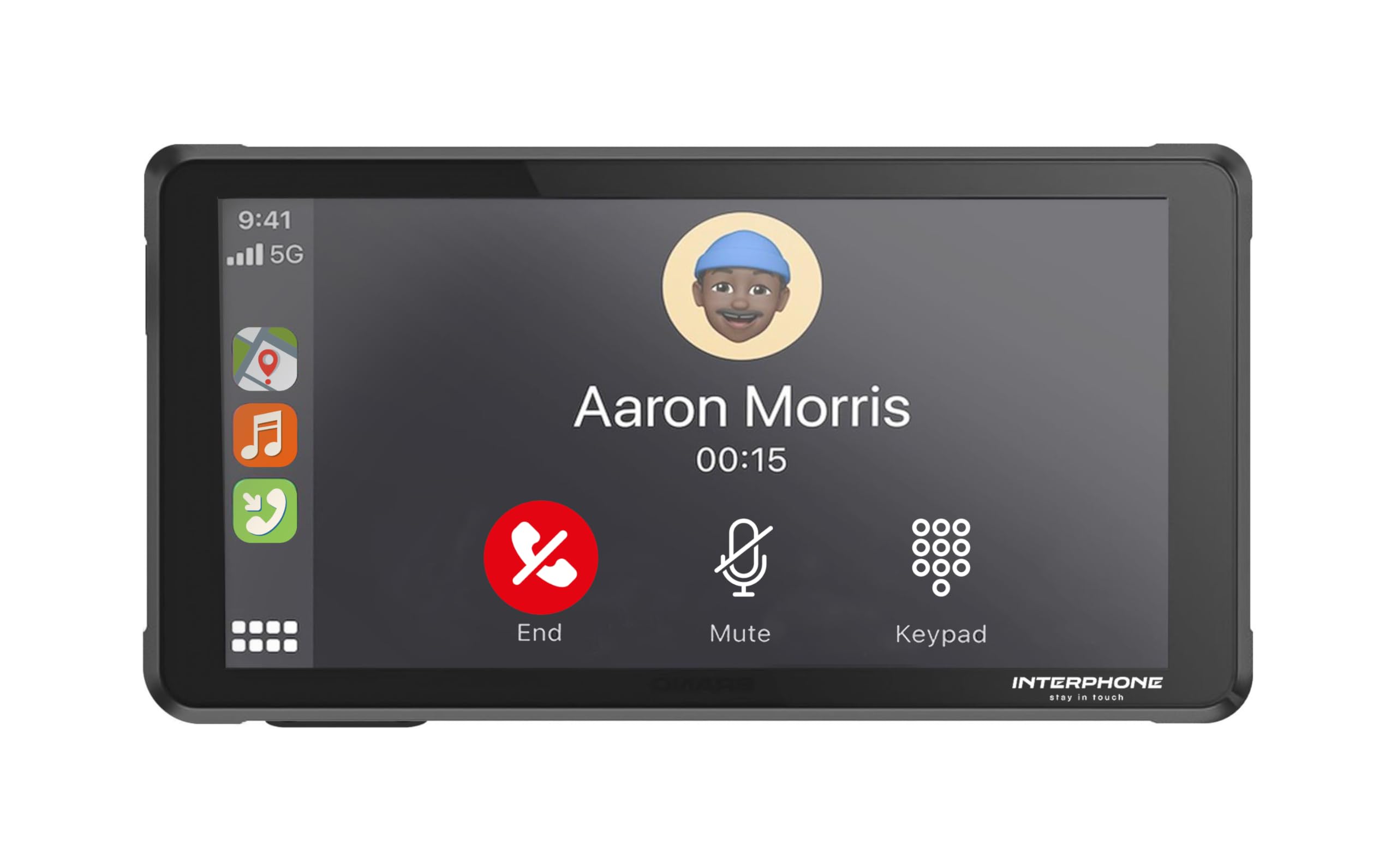 Interphone Écran Moto RIDESYNC 5,5" – avec Wi-FI et Bluetooth pour connecter Votre Smartphone – Musique et GPS Moto – Adaptable sur Support QUIKLOX | Étanche