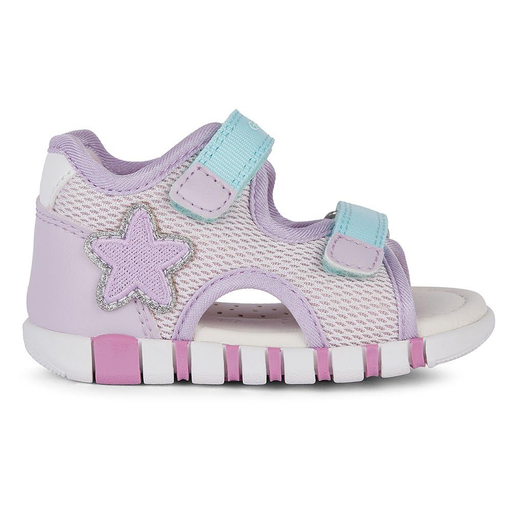 Geox Baby Girl B Iupidoo Gir Sandal, Pink Lilac, 24 EU