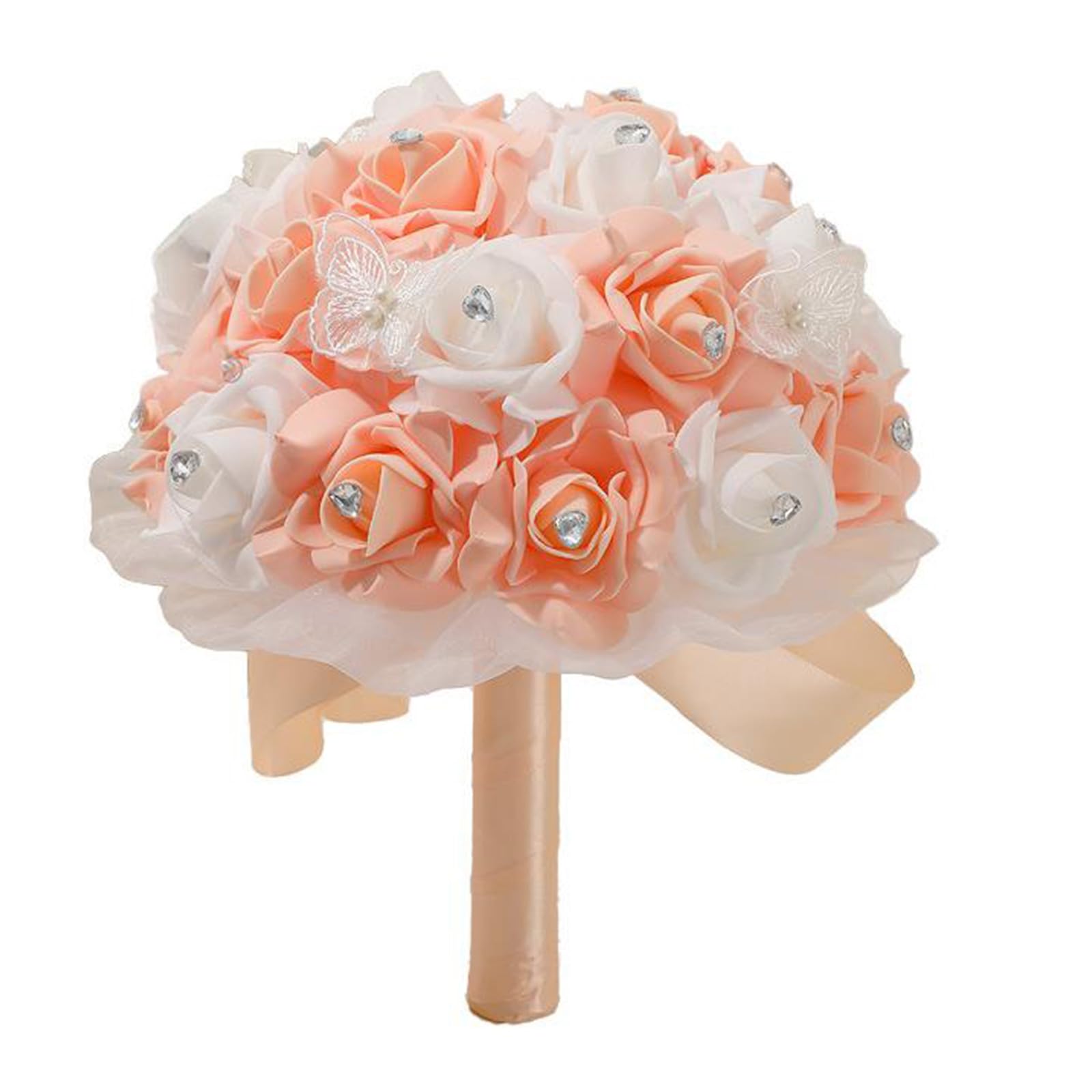 Msioytog Crystal Wedding Arrangement Permanent POLYETHYLENE Flower Thin Plan for Wedding Bride Accessories European Arrangement