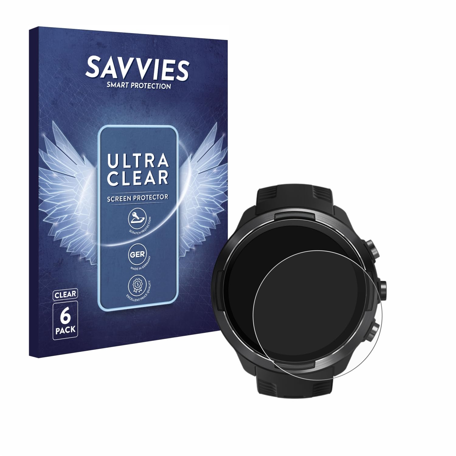 4 Pezzi Savvies Full-Screen Pellicola Protettiva per Garmin Forerunner 265 (46 mm