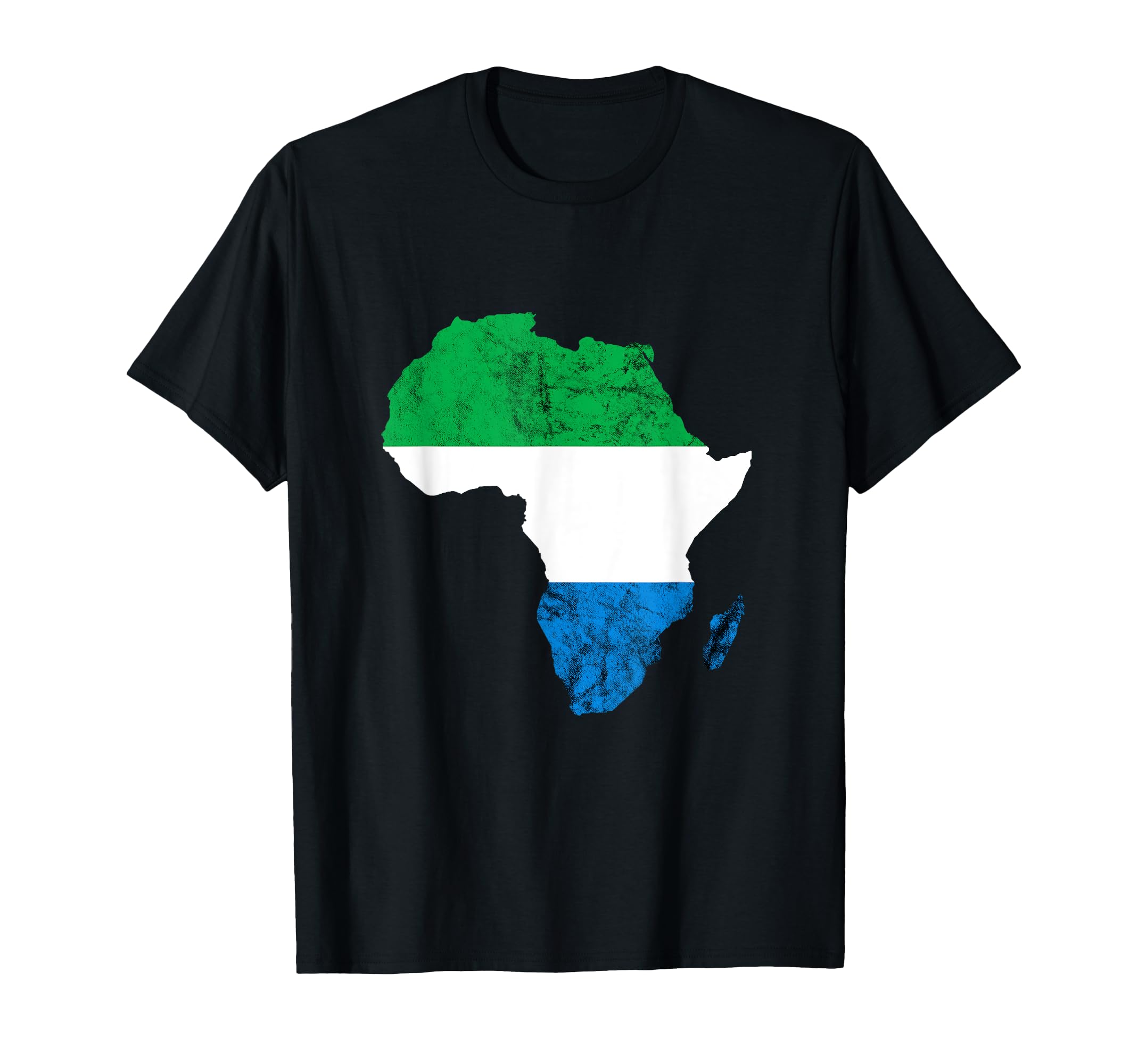 Sierra Leone Pride Roots Map Flag of Sierra Leonean T-Shirt
