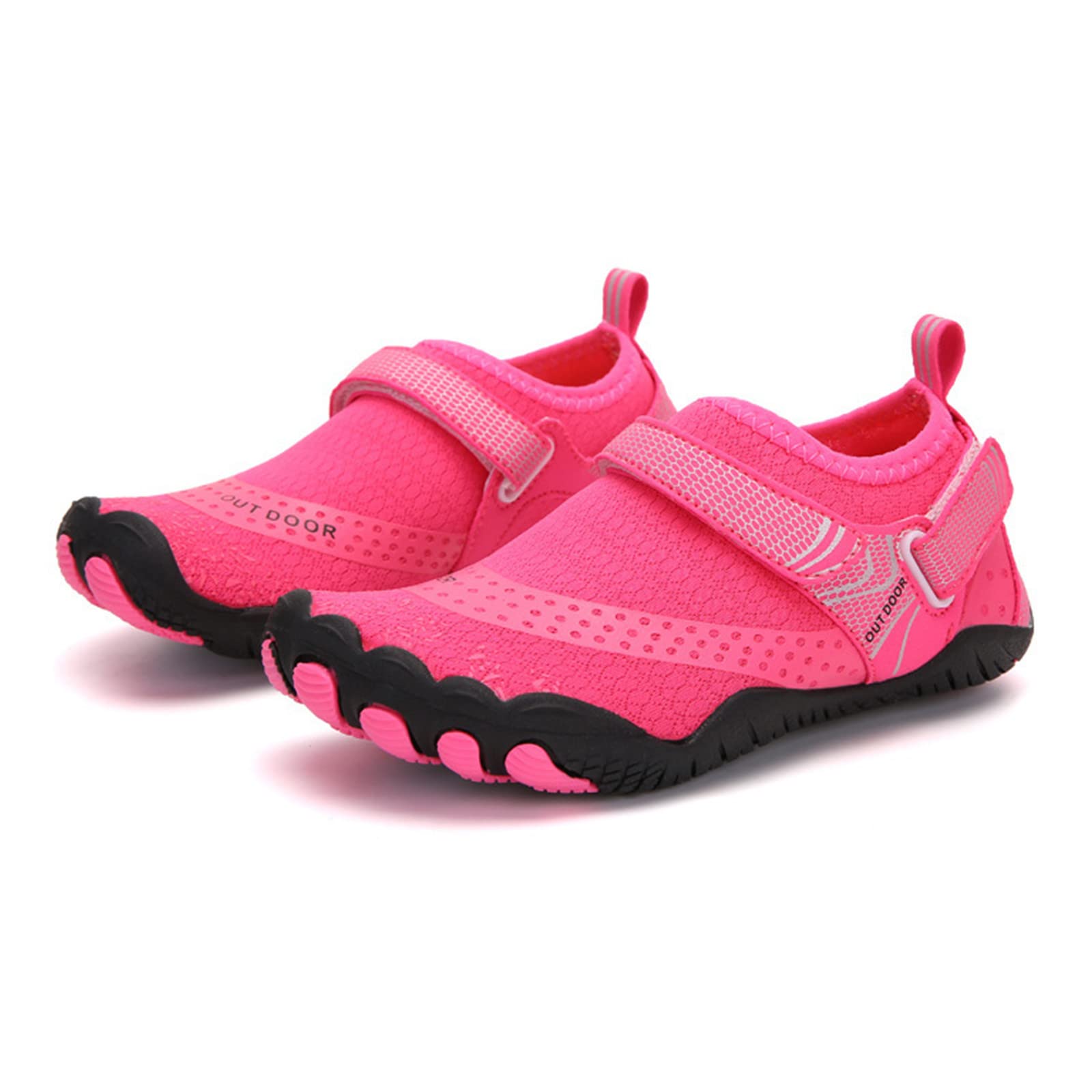 Fansu Zapatos de Agua Adulto, Escarpines Deportes Acuáticos Antideslizante para Hombre Mujer Zapatos de Playa Velcro Secado Rápido Ligeros Zapatos Barefoot Verano para Buceo