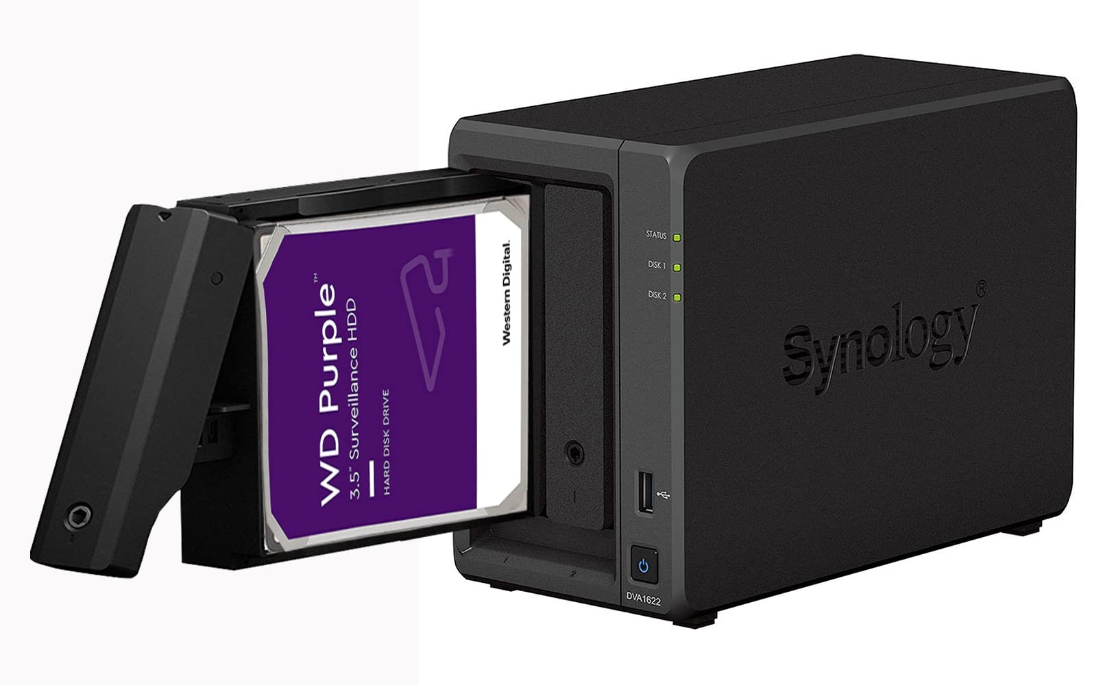 Synology DVA1622 NVR 6TB (2X 3TB) WD púrpura