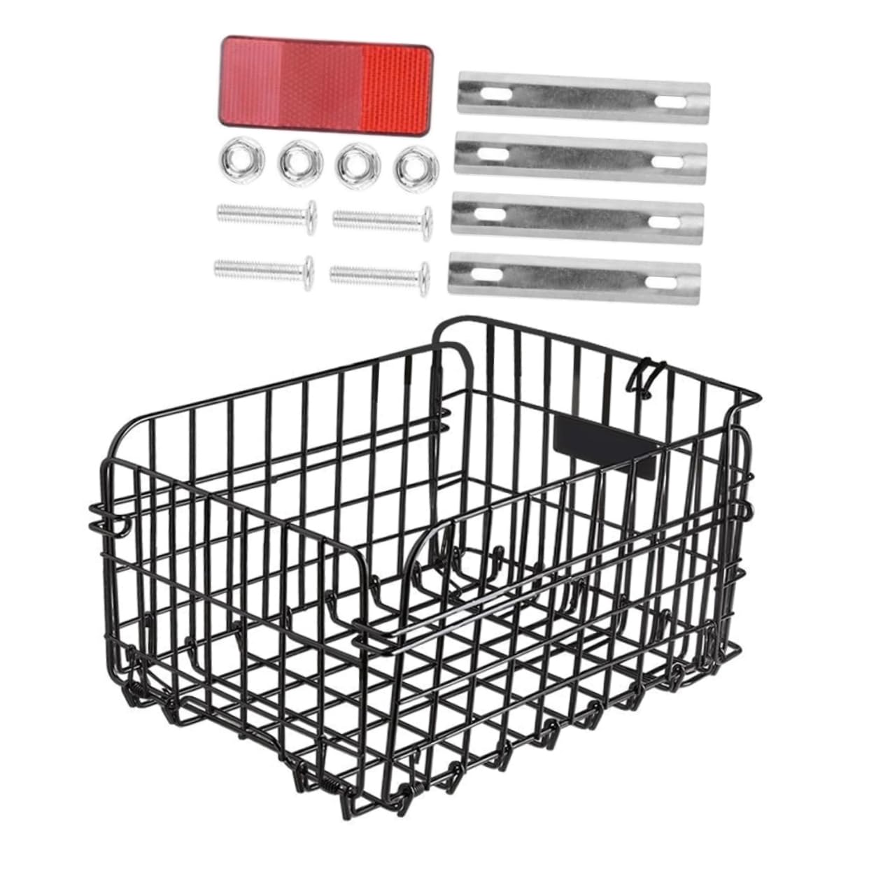 Toddmomy Folding Metal Wire Rear Bike Basket Detachable Cargo Carrier with Bracket Fit for Adults Convenient Storage for Bicycles