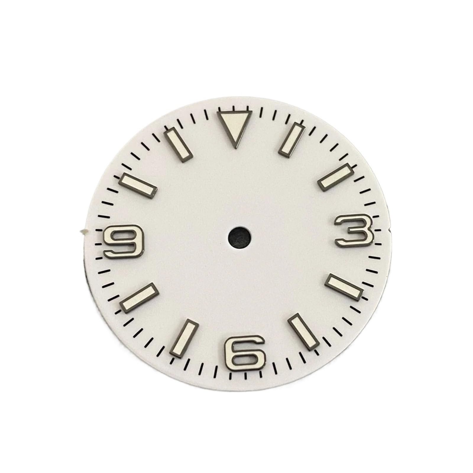 ZHGUIMING Tarcza zegarka 28,5 mm, tarcza z 369 paznokciami, zielone świecące tarcze zegarka, zegarek męski, zmodyfikowany dodatek do mechanizmu NH35/ NH36/ 4R/ 7S
